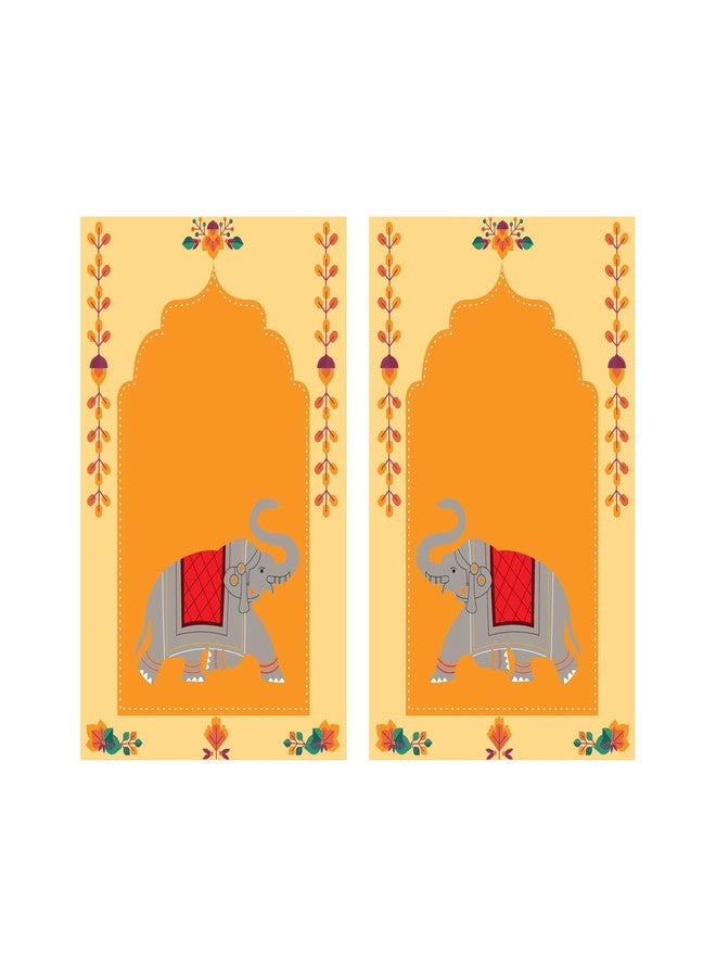 LET'S DIY لنصنع بأنفسنا نافذة (جاروكا) بتصميم محفور على خشب MDF بوجه فيل من الجانبين، مع قاعدة مربعة الشكل، مثالية للأعمال اليدوية - طقم من قطعتين - Image 3